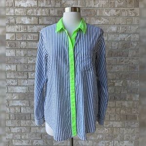 Madewell Striped Button Up Shirt Size M 🌸